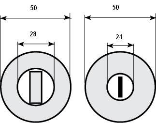 Накладка дверная WC RDA Eco plus RD 69 BZG G античная латунь (21421) - 1