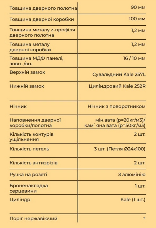 Вхідні двері MAGDA тип 2 модель  MG 116 - 2