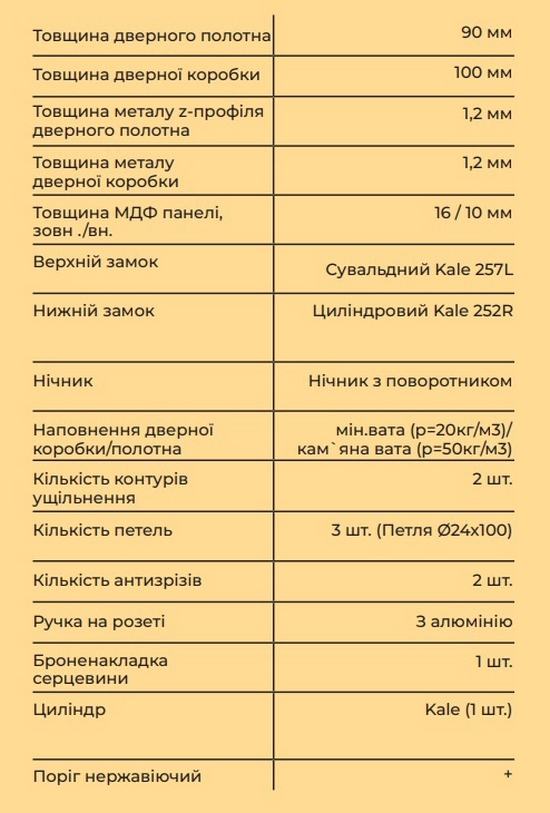 Вхідні двері MAGDA тип 2 модель MG 632.1 / MG 526 - 2