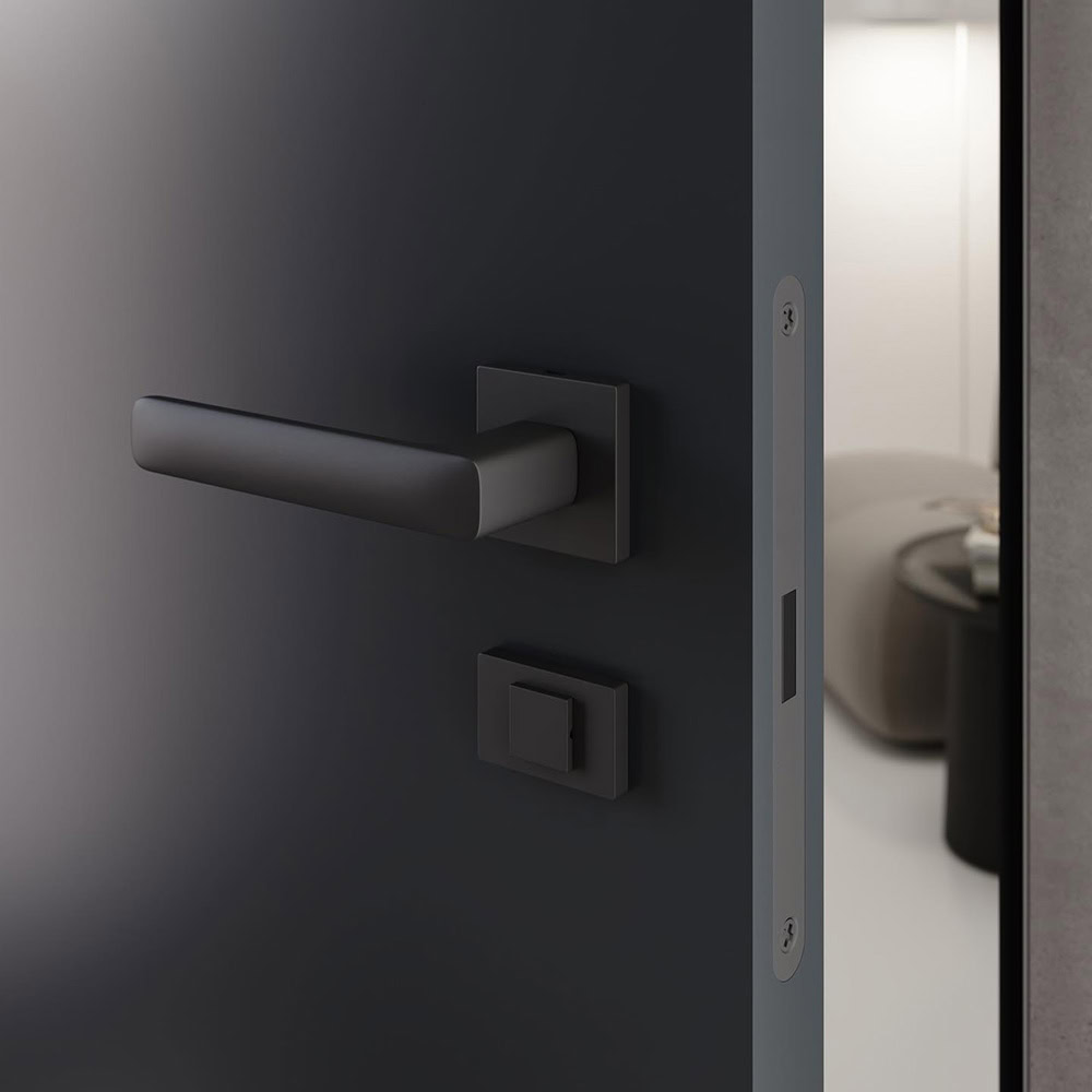 Двері SecretDoors Light скло | Прихований короб “Стандарт” 40мм (Black ) - 3